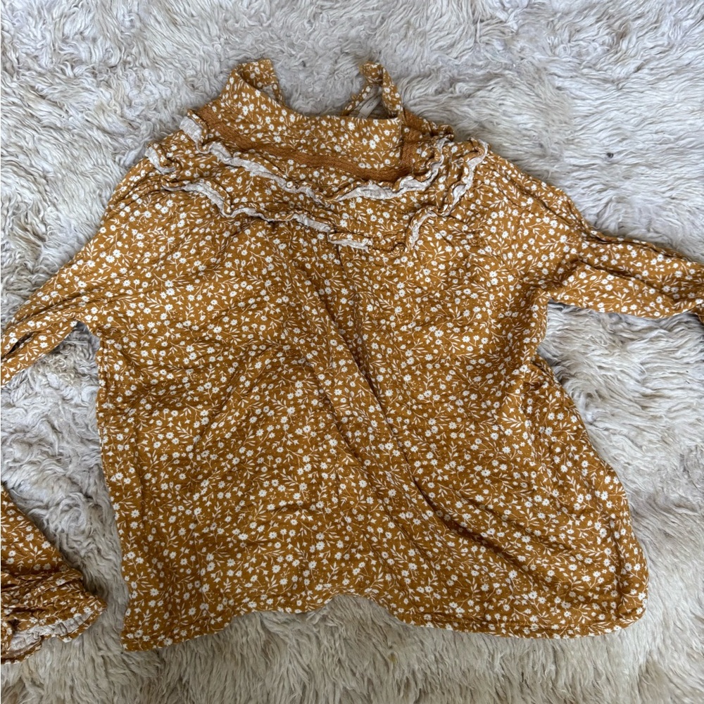 Rylee & Cru Women’s Small Floral Mustard Women's Top